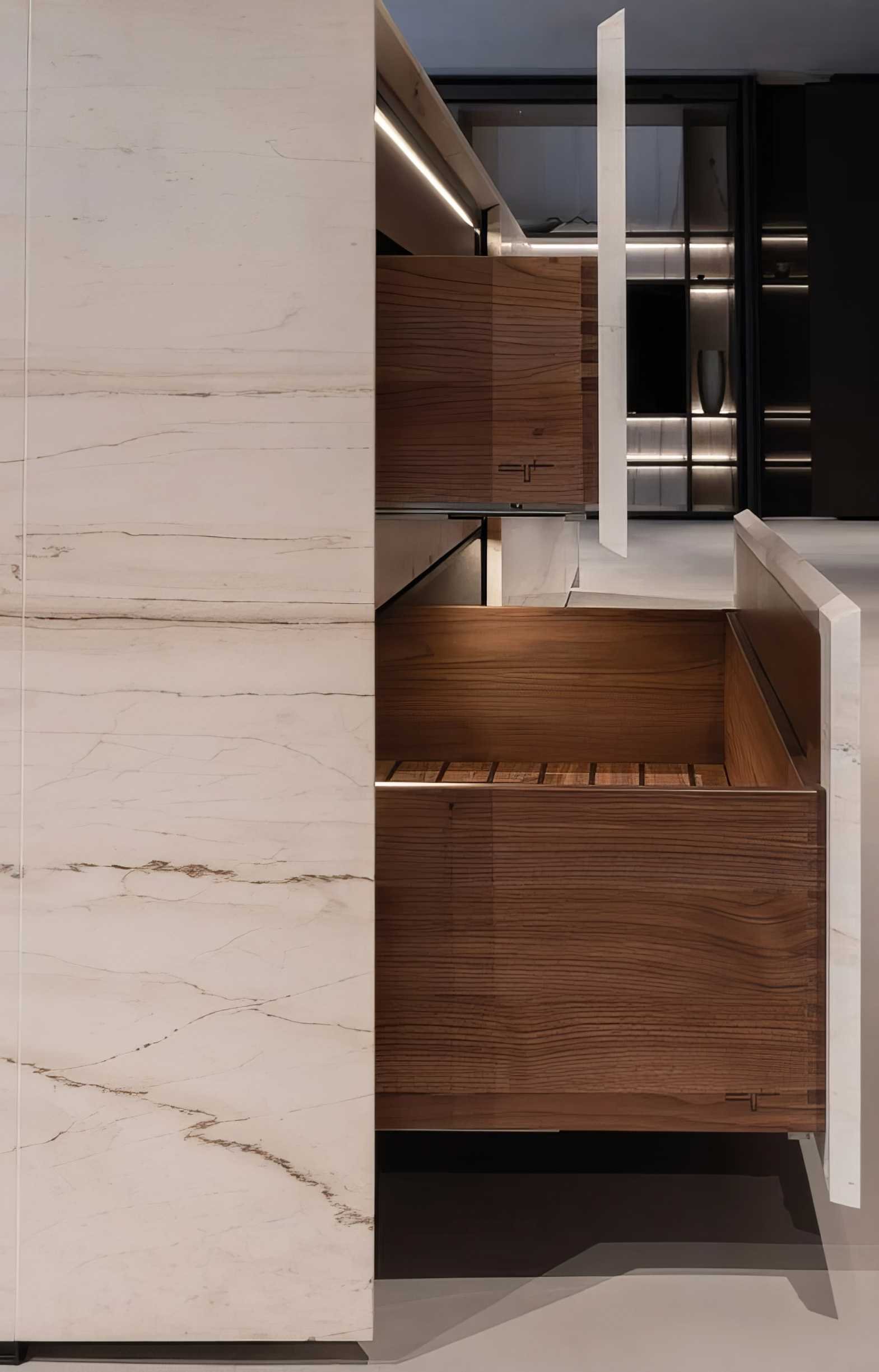 The Cut Kitchens - Walnut Drawer